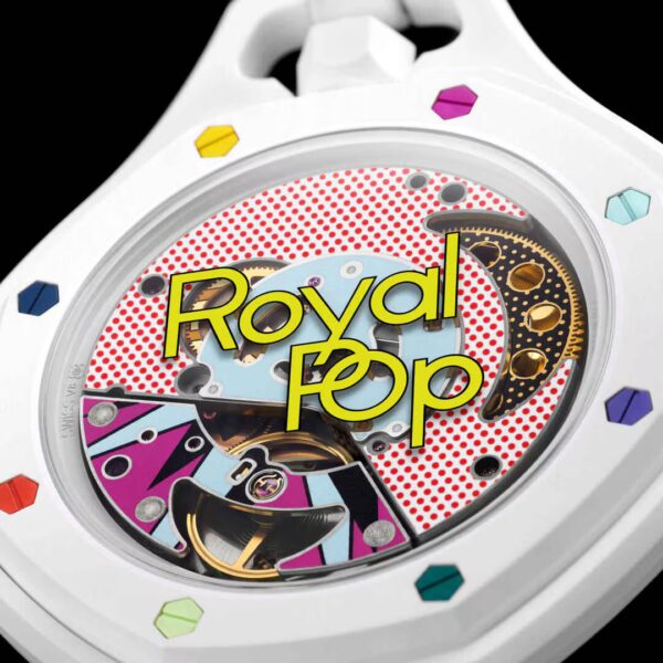 AP × Swatch Royal Pop Huit Blanc — Lifestyle 1 Royal Pop Huit Blanc lifestyle image 1